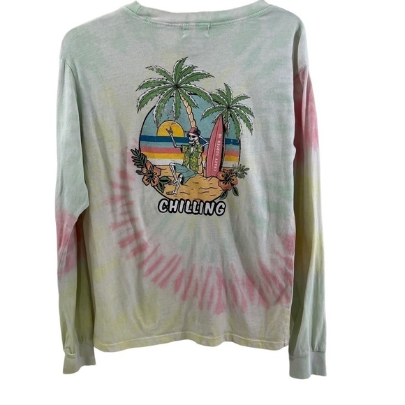 Urban Nation Long sleeve surfer Tie Dye T shirt - Picture 2 of 7